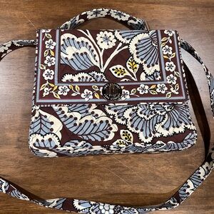 Vera Bradley “Slate Blooms” Retired Julia style Crossbody or handle